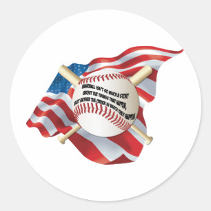 American Flagga Baseball Runt Klistermärke
