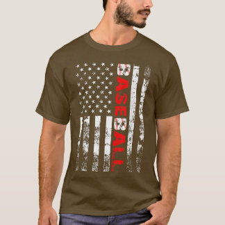 American Flagga Baseball Team 282 T Shirt