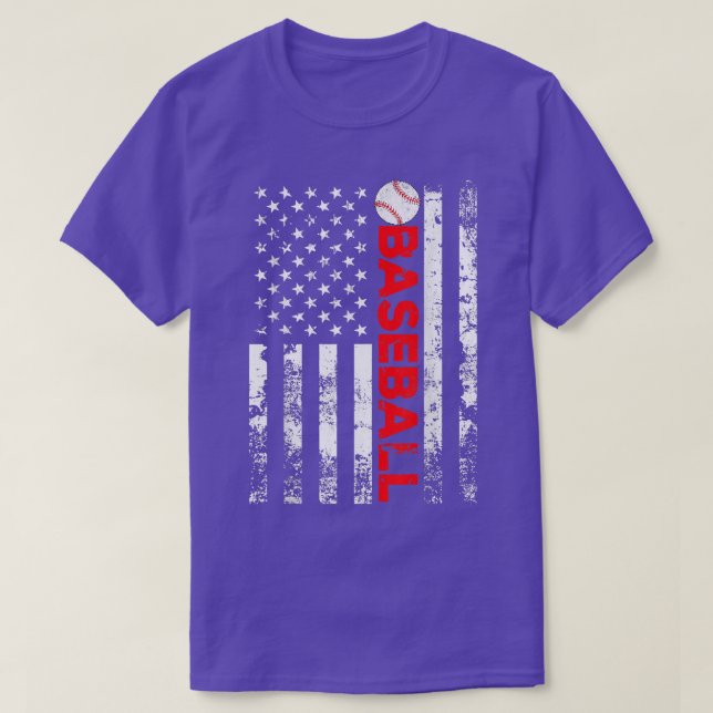 American Flagga Baseball Team Gift 283 T Shirt (Design framsida)