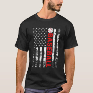 American Flagga Baseball Team Gift Funny Baseball T Shirt