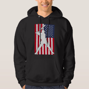 American Flagga Baseball Team Gift Hoodie