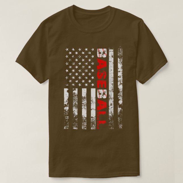 American Flagga Baseball Team T Shirt (Design framsida)