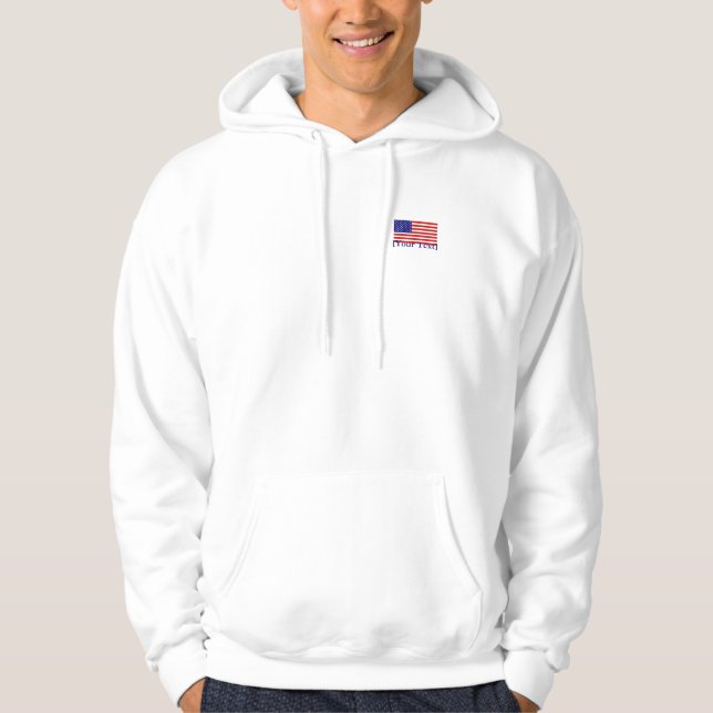 American Flagga Basic Hooded Sweatshirt (Framsida)
