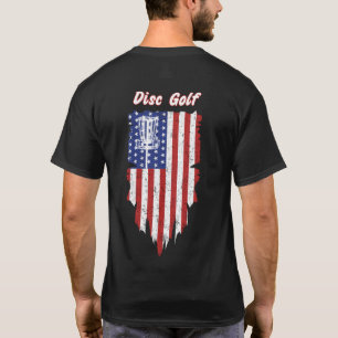 American Flagga basket Golf Basket T-skjorta T Shirt