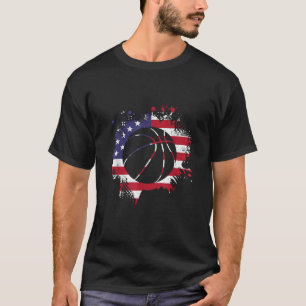 American Flagga Basketball Player T Shirt