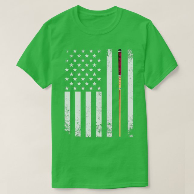 American Flagga Bassäng Stick T Shirt (Design framsida)