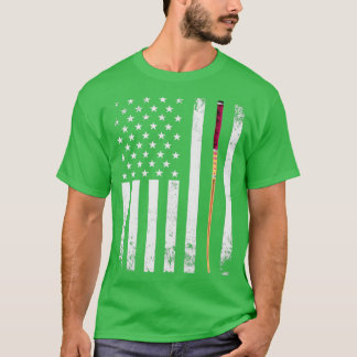 American Flagga Bassäng Stick T Shirt
