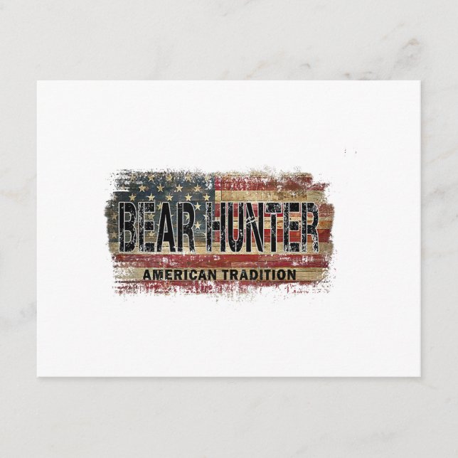 American Flagga Bear Hunter Tilläggskort (Framsida)