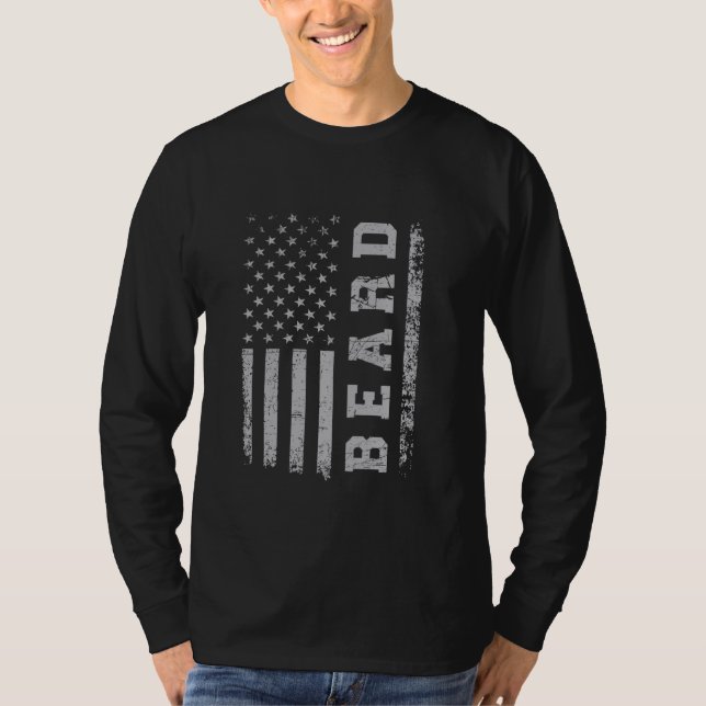 American Flagga Beard T Shirt (Framsida)
