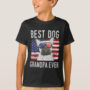 American Flagga Best Hund Grandpa All Fransk Bulld T Shirt