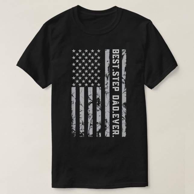 American Flagga Best Stepdad Now Fars dag Step D T Shirt (Design framsida)