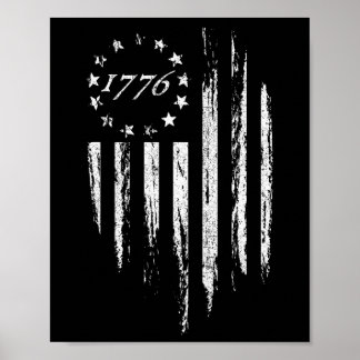 American Flagga Betsy Ross 13 Stars Usa 4 juli Poster