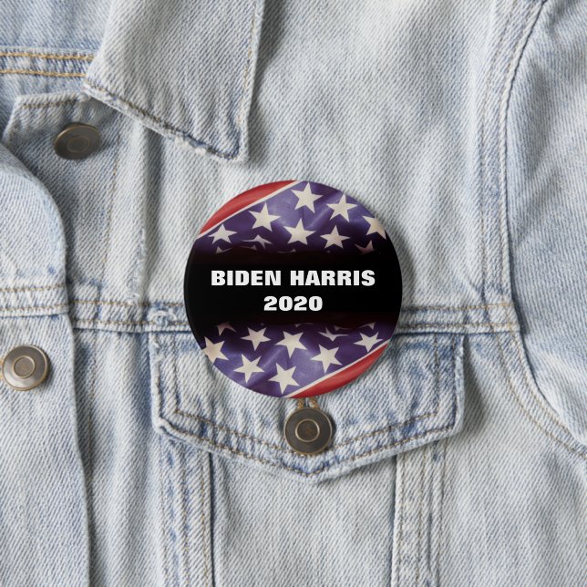 American Flagga BIDEN HARRIS 2020 Kampanj Knapp (In Situ)