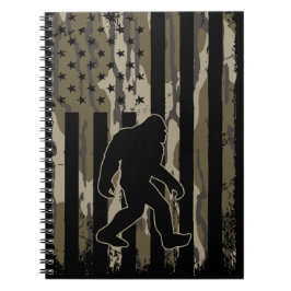 American Flagga Bigfoot Grund Land Camo Anteckningsbok