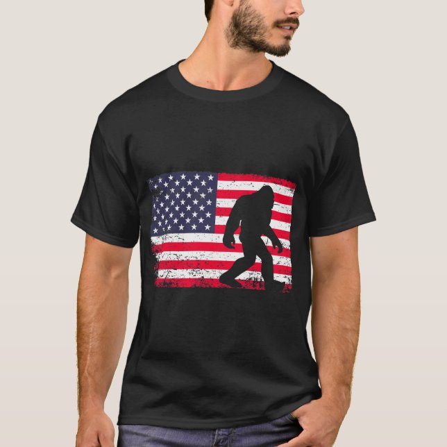 American Flagga Bigfoot T Shirt (Framsida)