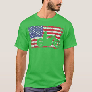 American Flagga Biker Motorcle T Shirt