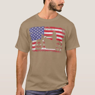 American Flagga Biker Motorcycle Manar T Shirt