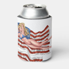 American Flagga Bikini Pinup Girl by Al Rio