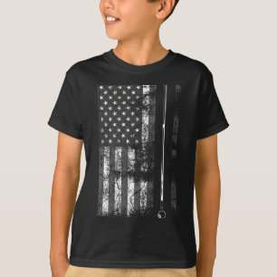 American Flagga Billiard Stick Cute Bord Game Funn T Shirt