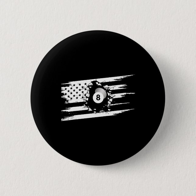American Flagga Billiards Apparel - Billiards Knapp (Framsida)