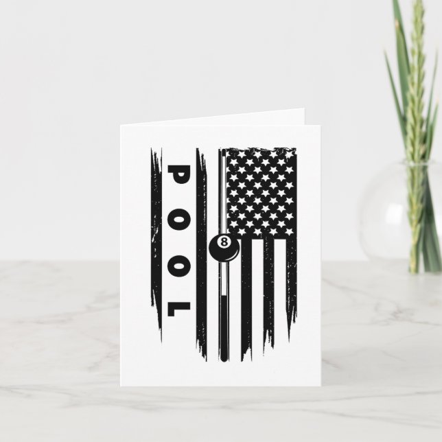 American Flagga Billiards Bassäng Player Apparel - Kort (Framsida)