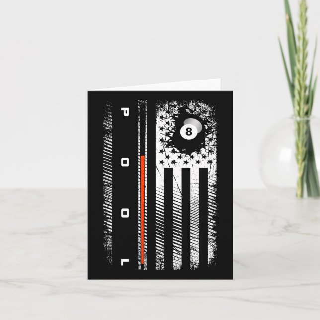 American Flagga Billiards Bassäng Player Apparel - Kort (Framsida)