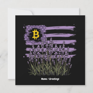American Flagga Bitcoin BTC Revolution Funny Crypt Inbjudningar