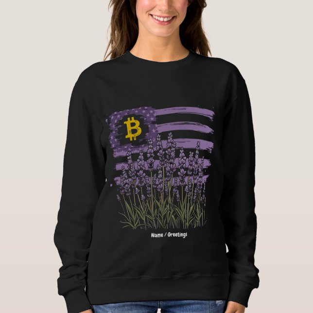 American Flagga Bitcoin BTC Revolution Funny Crypt T Shirt (Framsida)