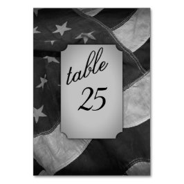American Flagga Black and White Bordsnummer