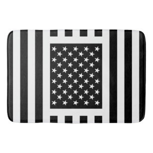 American Flagga Black & White USA Unique Americana Badrumsmatta