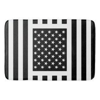 American Flagga Black & White USA Unique Americana Badrumsmatta