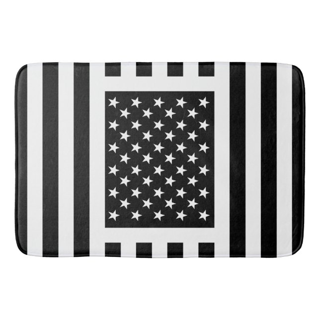 American Flagga Black & White USA Unique Americana Badrumsmatta (Framsidan)