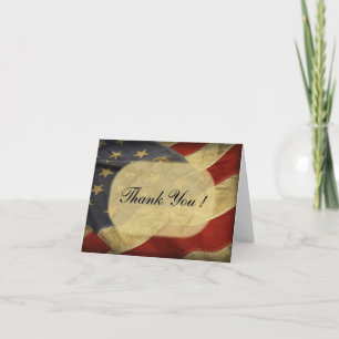 American Flagga Blank Inside Tack Kort