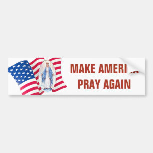 American Flagga Blsed Virgin Mary Bildekal