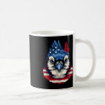 American Flagga Blue Jay Patriotic Bird Ansikte 4: Kaffemugg<br><div class="desc">American Flagga Blue Jay Patriotic Bird Ansikte 4 juli</div>