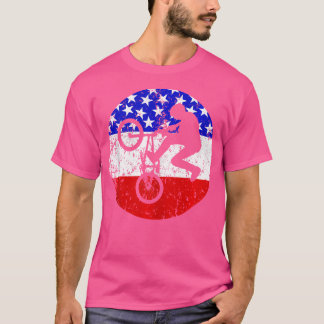 American Flagga Bmx Bmx Bike Rider T Shirt