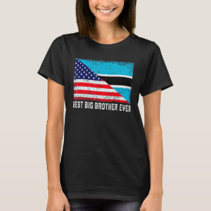 American Flagga Botswana Flagga Best Big Brother T Shirt