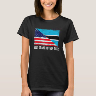 American Flagga Botswana Flagga Best Grandmor T Shirt