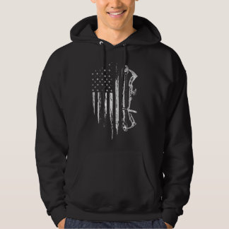 American Flagga Bowhunting Bow Archery Gift for Hj Hoodie