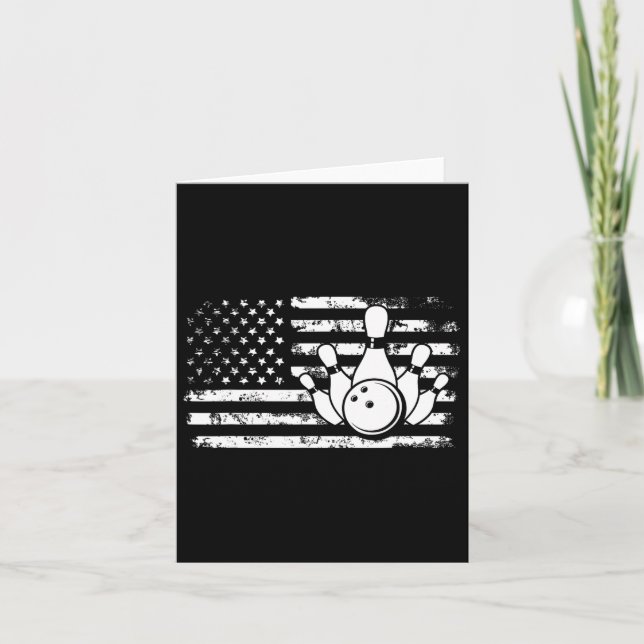 American Flagga Bowlareare Bowling Kort (Framsida)