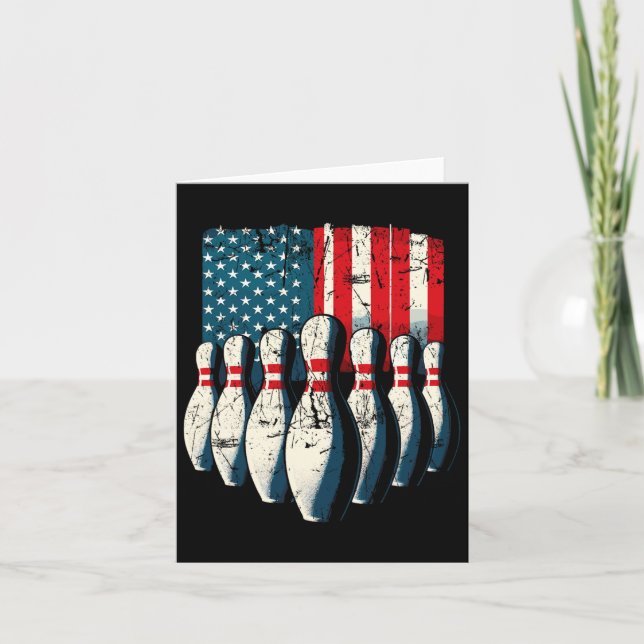 American Flagga Bowling Kort (Framsida)