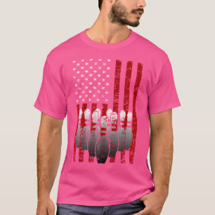 American Flagga Bowling Stift Patriotic Bowlareare T Shirt