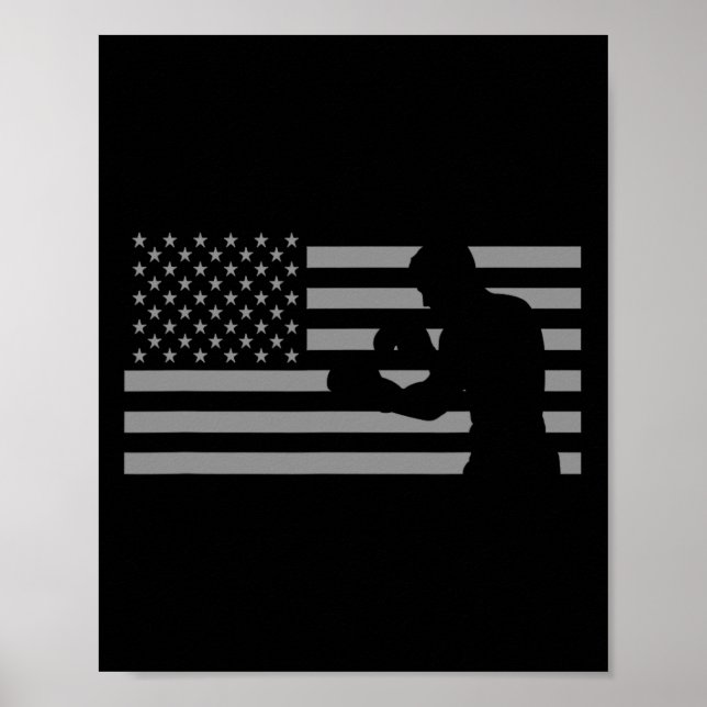 American Flagga Boxer T Shirts - Boxing Poster (Framsidan)