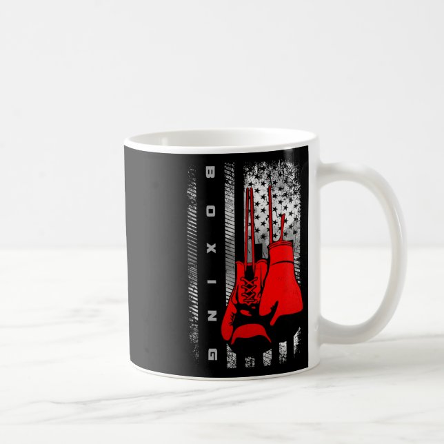 American Flagga Boxing Apparat - Boxing 2 Kaffemugg (Höger)