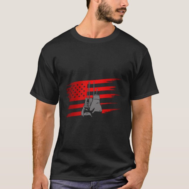 American Flagga Boxing Apparat - Boxing T Shirt (Framsida)