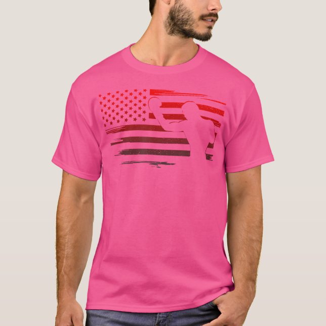 American Flagga Boxing Apparel - Boxer Boxing T Shirt (Framsida)