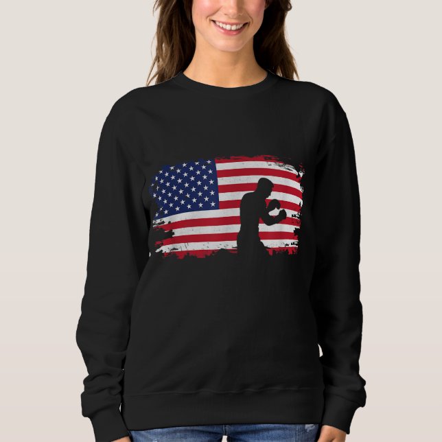 American Flagga Boxing Apparel - Boxer Boxing T Shirt (Framsida)