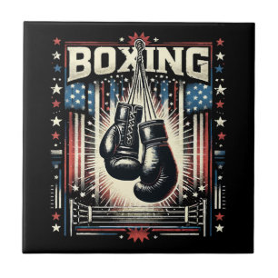 American Flagga Boxing Distress - Boxer Vintage Bo Kakelplatta