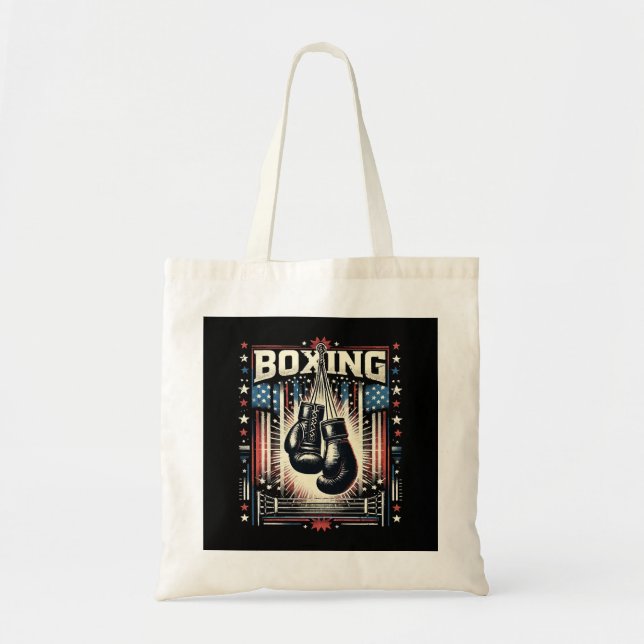 American Flagga Boxing Distress - Boxer Vintage Bo Tygkasse (Framsidan)