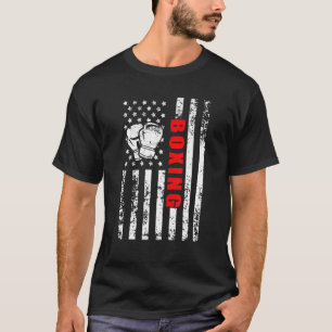 American Flagga Boxing Patriotic Boxing T Shirt
